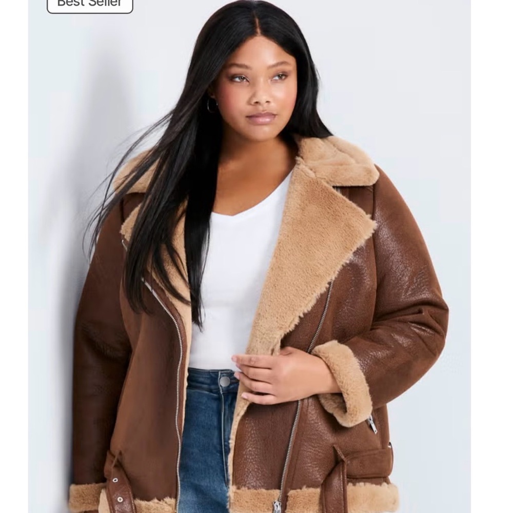 Women's Brown Shearling Jacket